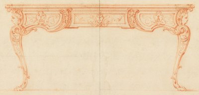 Elevation of a Writing Desk by Gilles Marie Oppenord